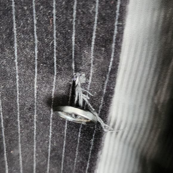 Zagato Blazer Mens 36R Black Pinstripe Velvet Sport Coat 3-Button Notch Lapel - Picture 12 of 16